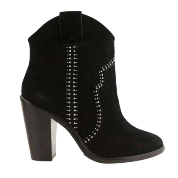 Joie Monte Black Suede Leather Ankle 